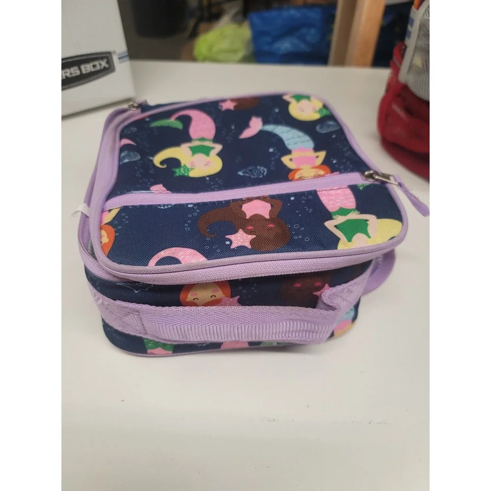 Mermaid‎ Lunch Box Insulated Kids Girls Purple Blue School Travel